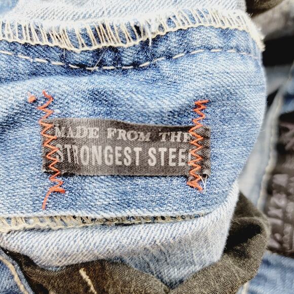 Axel Wolcott Vintage Boot Distressed Light Wash Jeans - W32 L34 - Picture 6 of 7